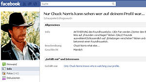 Stalker-Wurm: Facebook-Nutzer machen es ihm leicht Chuck Norris weiß, wer auf deiner Facebook-Seite war.