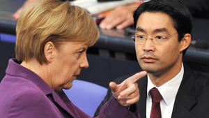 CDU und FDP driften auseinander Angela Merkel und Philipp Rösler