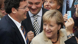 Bundestag: 'Ja' zum XL-Rettungsschirm Bundeskanzlerin Angela Merkel