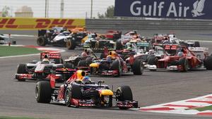 Bahrain-GP: Vettel fährt seinen ersten Saisonsieg ein Sebastian Vettel, Red Bull, Formel 1, Bahrain