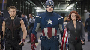 Mehr Action geht nicht: 'The Avengers' - Filmkritik Hawkeye, Captain America und Black Widow