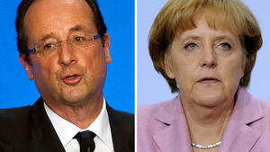 Wachstum: Hollande sieht sich bereits als Sieger im Streit mit Merkel Merkel Hollande Wachstum Streit