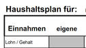 Haushaltsplan zum Ausdrucken