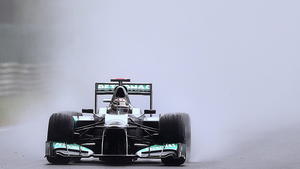Land unter in Spa: Schumi der Fleißgste Michael Schumacher, Mercedes, Spa, Formel 1