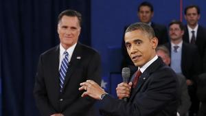 Zweites TV-Duell: Obama zeigt sich angriffslustig TV-Duell, US-Wahl