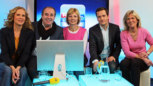 Die Highlights: Katja Burkard, Ilka Eßmüller, Ulrike von der Groeben und Wolfram Kons im Videochat bei RTL INSIDE RTL Jahresrückblick 2012, INSIDE-Chat Highlights