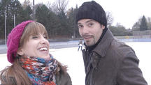 Schlittschuhlauf-Dreh mit Isabell Horn und Daniel Fehlow GZSZ-Schlittschuhlauf-Dreh mit Isabell Horn und Daniel Fehlow