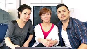 "Unter uns"-Stars Mine Voss, Laura Maria Heid, Lars Steinhöfel