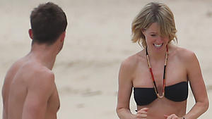 Carrick am Strand abgehängt